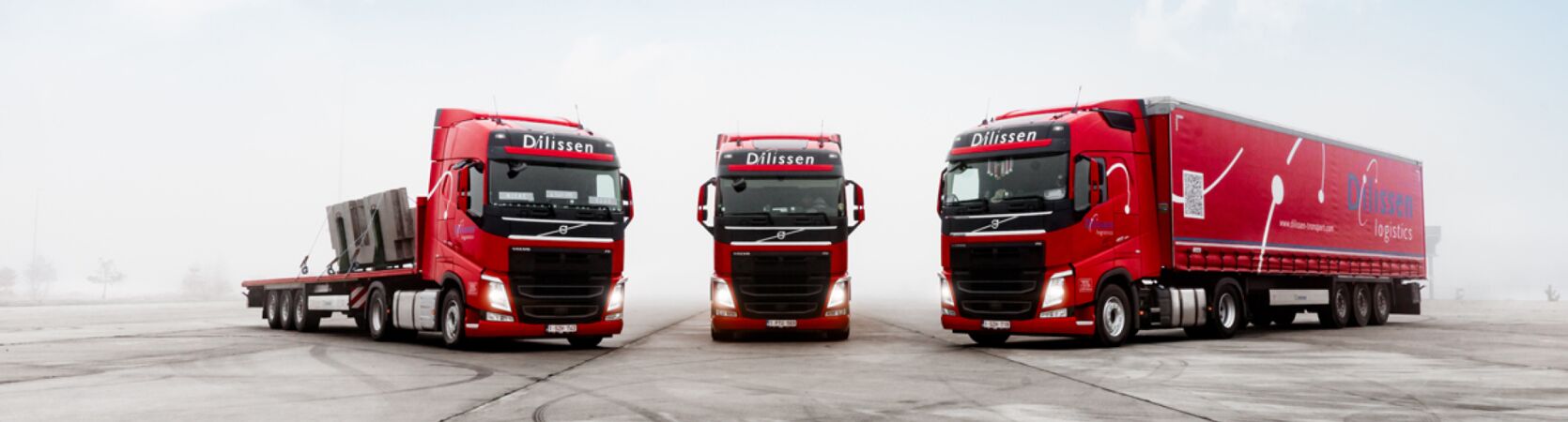 Three trucks from Dilissen GmbH.